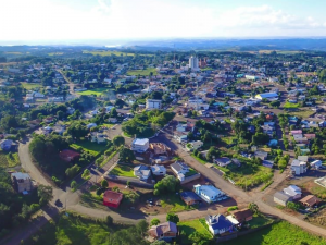 vista aérea cidade de Machadinho-RS